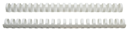 Пластиковые пружины для переплета 28мм (для сшивания 201-240л) 50шт SILWERHOF, белые