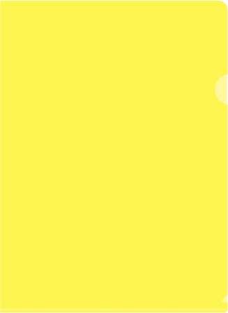 Папка-уголок A4 0,18мм, плотный пластик БЮРОКРАТ, желтая