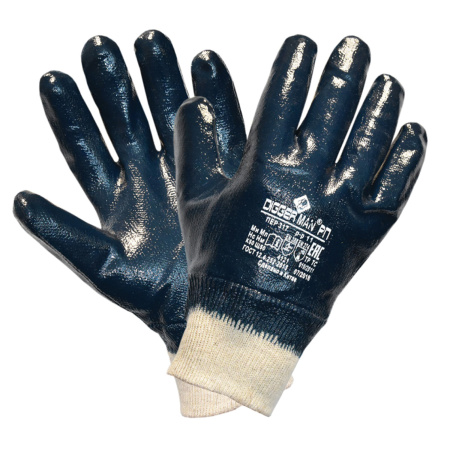 (SAM) Перчатки хлопковые DIGGERMAN РП, нитриловое покрытие (облив), размер 11 (XXL), синие, ПЕР317