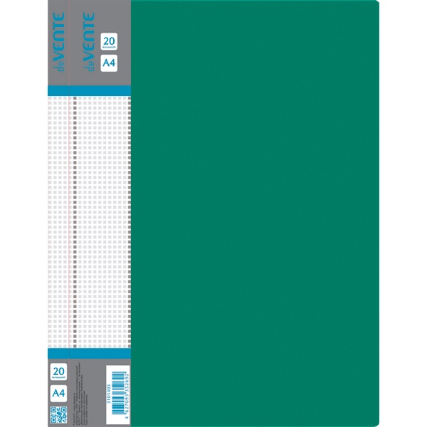 2_Папка 20 вкладышей deVENTE Daily, пластик 0,5мм, зеленая