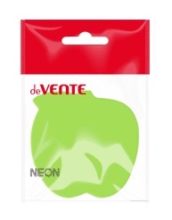 Блок самоклеящийся (стикеры), фигурный "ЯБЛОКО", 50л, 70*70мм, зеленый deVENTE