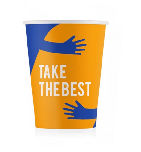 Стакан бумажный однослойный Take the best 400мл 50шт
