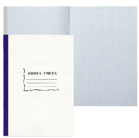 Книга учета А4 96л клетка, обложка твердый картон, блок типографский deVENTE