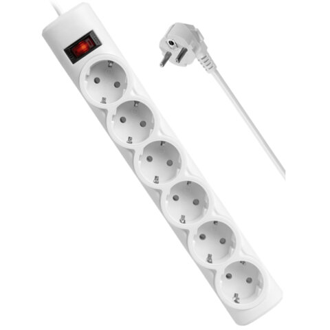 2_Сетевой фильтр DEFENDER ES 6 розеток, 5м, белый