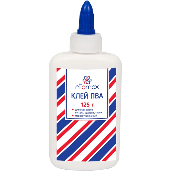 Клей ПВА 125г с дозатором ATTOMEX