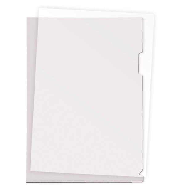 Папка-уголок A4 0,18мм, полупрозрачный плотный пластик deVENTE, прозрачная