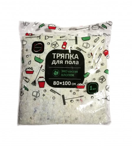 Тряпка для мытья пола 80_100см, хлопок КП