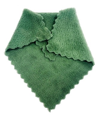 2_Салфетки хозяйственные 29_29см, 280г_м2, микрофибра КонтинентПак, зеленая плюш