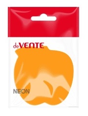 Блок самоклеящийся (стикеры), фигурный "ЯБЛОКО", 50л, 70*70мм, оранжевый deVENTE