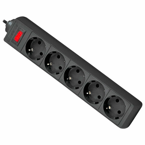 4_Сетевой фильтр DEFENDER ES 5 розеток, 1,8м, черный
