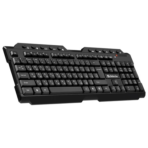 2_Клавиатура беспроводная DEFENDER Element HB-195 RU, USB, 114 клавиш, черная