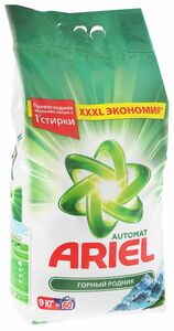 Стиральный порошок-автомат 9кг, ARIEL Горный родник
