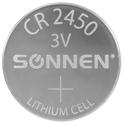 2_Батарейка (таблетка) CR2450-литиевая SONNEN Lithium, 5шт на блистере