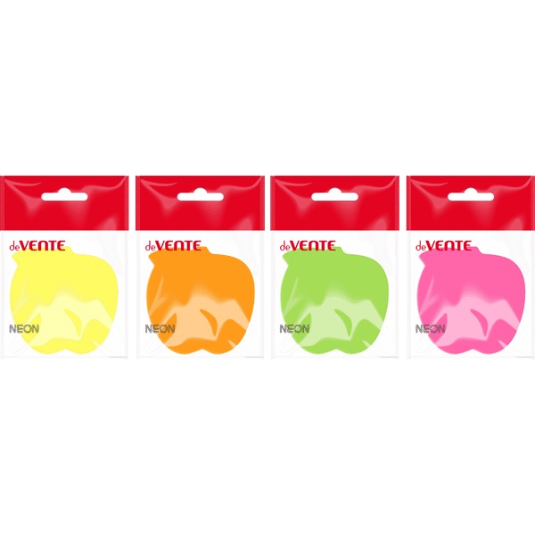 Блок самоклеящийся (стикеры), фигурный ЯБЛОКО, 50л, 70_70мм, ОБЩИЙ deVENTE