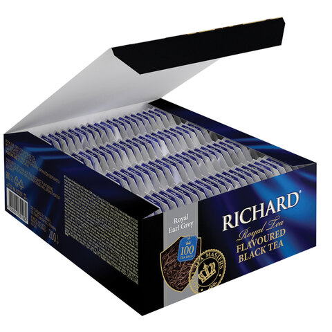 2_Чай пакетированный RICHARD Earl Grey, черный с бергамотом и цедрой лимона, 100п_2г
