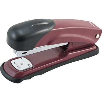 Степлер №24/6, 26/6 до 25л deVENTE Liquid Metal, металический корпус, бордовый