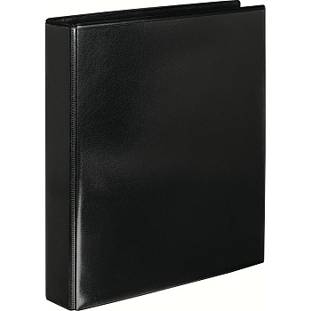 Папка на 4 кольцах, корешок 50мм, картон/ПВХ 1,95мм, Attache Selection, черная