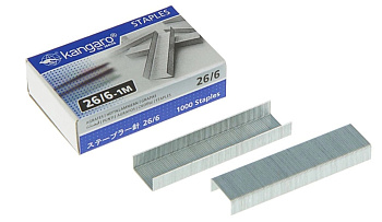 Скобы для степлера №26/6 1000шт до 30л Kangaro