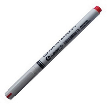 Маркер для CD,DVD,стекла LAMARK 0,5мм-0,9мм красный