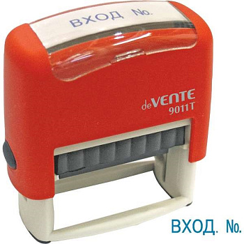 Штамп «ВХОД.№» синий deVENTE 9011T
