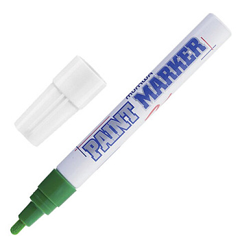 Маркер-краска лаковый (paint marker) MunHwa 4мм, нитро-основа, зеленый