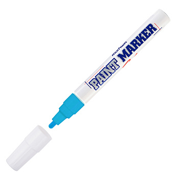 Маркер-краска лаковый (paint marker) MunHwa Slim 2мм, нитро-основа, голубой