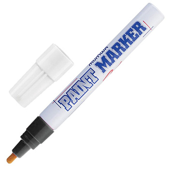Маркер-краска лаковый (paint marker) MunHwa 4мм, нитро-основа, черный