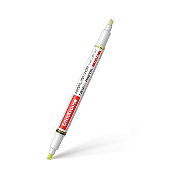 Текстовыделитель двусторонний ErichKrause Liquid Visioline V-16 Neon+Pastel, желтый