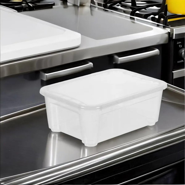 2_Контейнер для хранения 10л, 389x145x275 мм deVENTE, прозрачный с крышкой