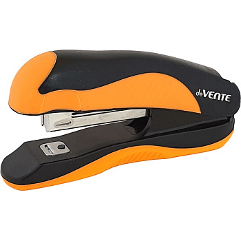 Степлер №10 до 12л deVENTE MonoChrome, черный с неоновым оранжевым