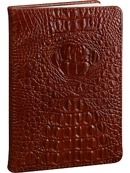 Ежедневник недатированный А5 PROF-PRESS Croco Style, под кожу крокодила, терракотовый, 136л