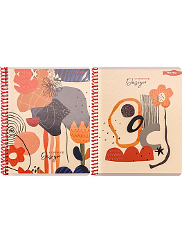 Тетрадь А5 96л клетка, цветная спираль PROF-PRESS Абстрактное искусство-1, ассорти