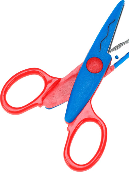 4_Ножницы 130мм PROFIT Монстрики, сине-красные