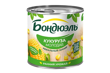 Кукуруза Bonduelle Молодая в зернах, 340г