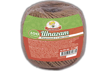 Шпагат джутовый 100м УМНИЧКА 560текс, коричневый