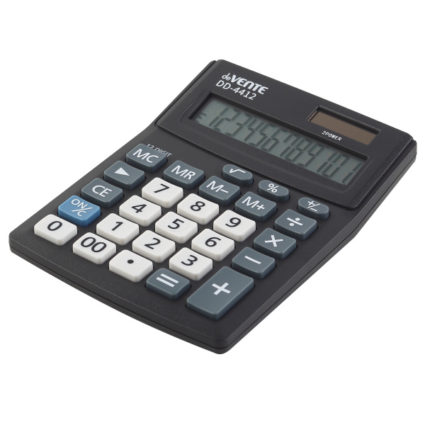 2_Калькулятор 12 разрядов deVENTE DD-4412, 102_137мм, двойное питание