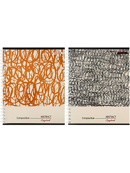 Тетрадь А5 96л клетка, гребень PROF-PRESS Абстрактные петли, ассорти