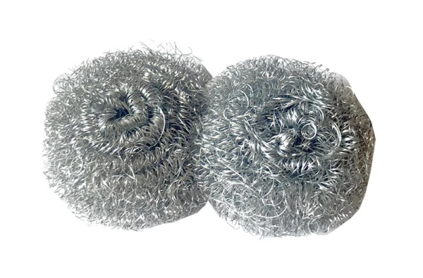 2_Губка для мытья посуды металлическая спираль 2шт, Мамонтенок чистолюб