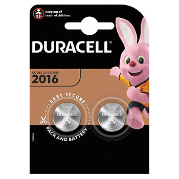 Батарейка (таблетка) CR2016-литиевая DURACELL Lithium, 2шт на блистере