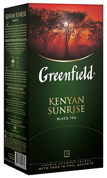Чай пакетированный GREENFIELD Kenyan Sunrise, черный кенийский, 25п*2г