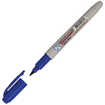 Маркер перманентный CROWN Multi Marker Slim P-505F, 1мм, синий
