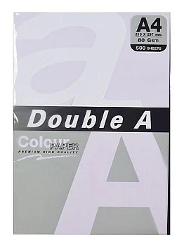 Бумага цветная А4 80г/м2, сиреневая пастель (Light Lavender №185), 500л DOUBLE A