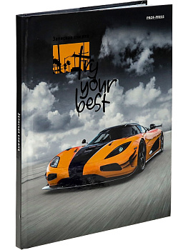 Блокнот А5 80л клетка, твердый переплет PROF-PRESS На контрасте-1, ламинированная обложка