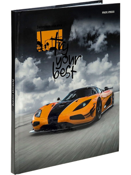 2_Блокнот А5 80л клетка, твердый переплет PROF-PRESS На контрасте-1, ламинированная обложка