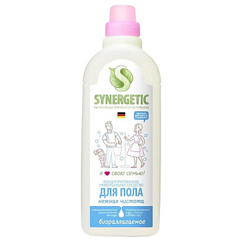 Средство для мытья пола и стен 750мл SYNERGETIC Нежная чистота
