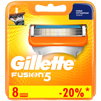 Сменные кассеты для бритья GILLETTE Fusion5, комплект 8шт, для мужчин
