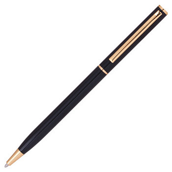 Ручка подарочная шариковая 0,7мм BRAUBERG Slim Black СИНЯЯ