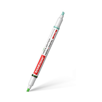 Текстовыделитель двусторонний ErichKrause Liquid Visioline V-16 Neon+Pastel, зеленый