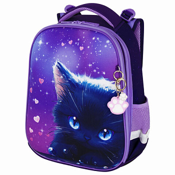 Ранец BRAUBERG Premium Anime cat, с брелоком