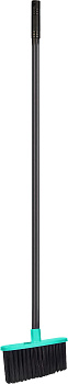 Щетка для уборки с пластиковым черенком 110см, ширина 16,5см, щетина 12см, Spin&Clean Disco, аквамарин